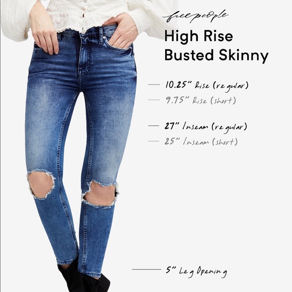 Free People Busted Knee Skinny Jeans - Picture 1 of 7
